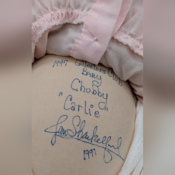 Jan Shackelford 1997 Collector's Club Baby Chubby "Carlie", OOAK Art Doll Signed - Picture 6 of 11